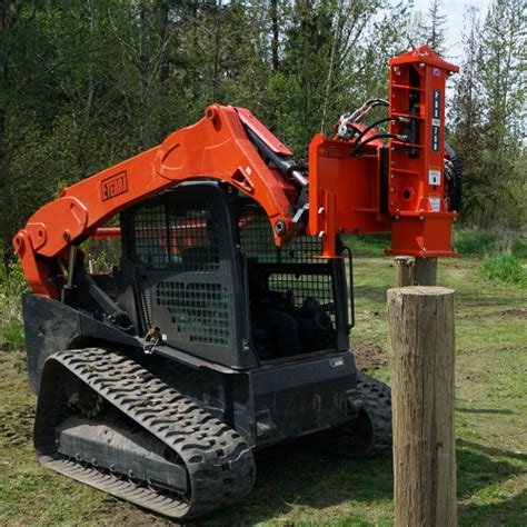 skid steer breaker post driver|skid steer post attachments.